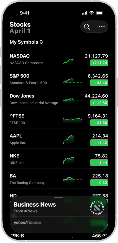 Apple Stocks App